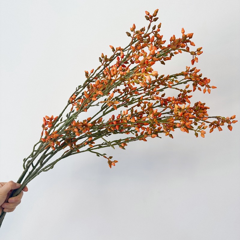 Flower Girl Basket - 人工ユーカリグリーンオリーブ果実造花植物結婚式ホームパーティー花瓶装飾屋外庭園田舎