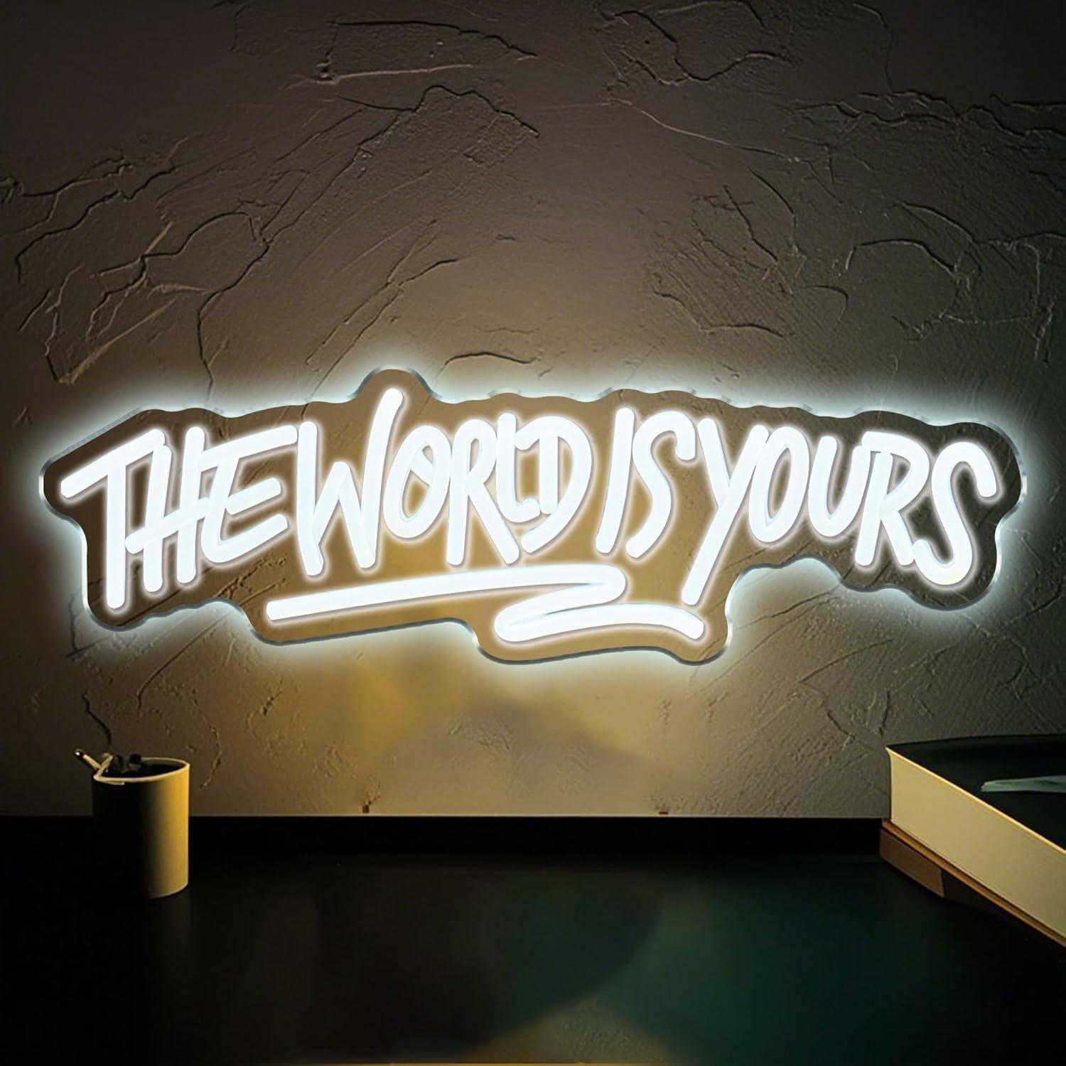Wedding Led - The World is Yours ネオンサイン USB電源調光可能LEDライト