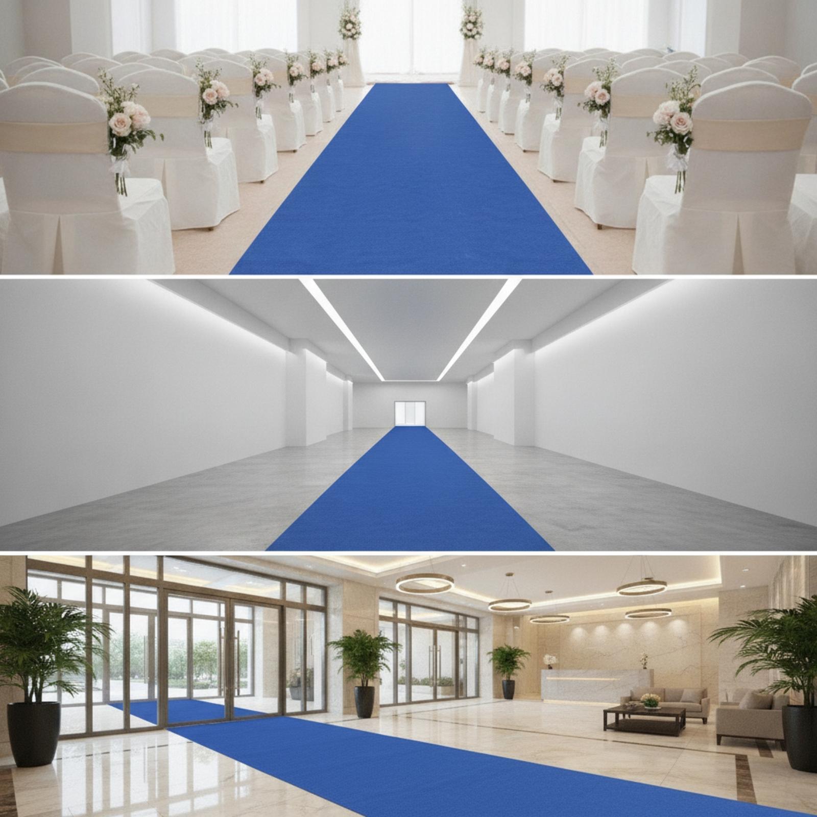 Aisle Runner White - 教会での結婚式、屋内・屋外イベント、通路の装飾に最適な、白いウェディングカーペットロール。