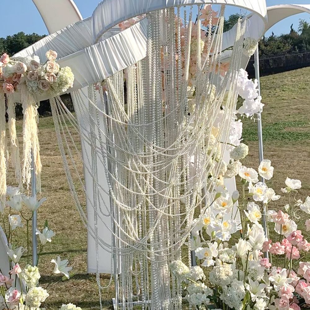 手作りのパールビーズガーランド。結婚式やパーティーの装飾、D - Wedding Supply In Bulk のレビューと価格