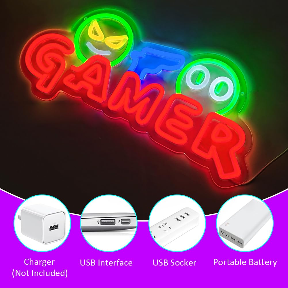 ゲーマー向けネオンサインLEDウォールライト、カスタマイズ可 - Wedding Led のレビューと価格
