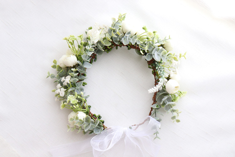 花の花輪のヘッドバンド,女性のヘアアクセサリー,花輪,結婚式 - Wedding Arch Flower のレビューと価格