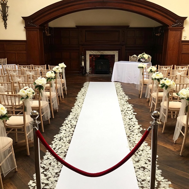 白い通路用ランナーカーペット、屋内または屋外の階段、セレモニ - Aisle Runner White のレビューと価格