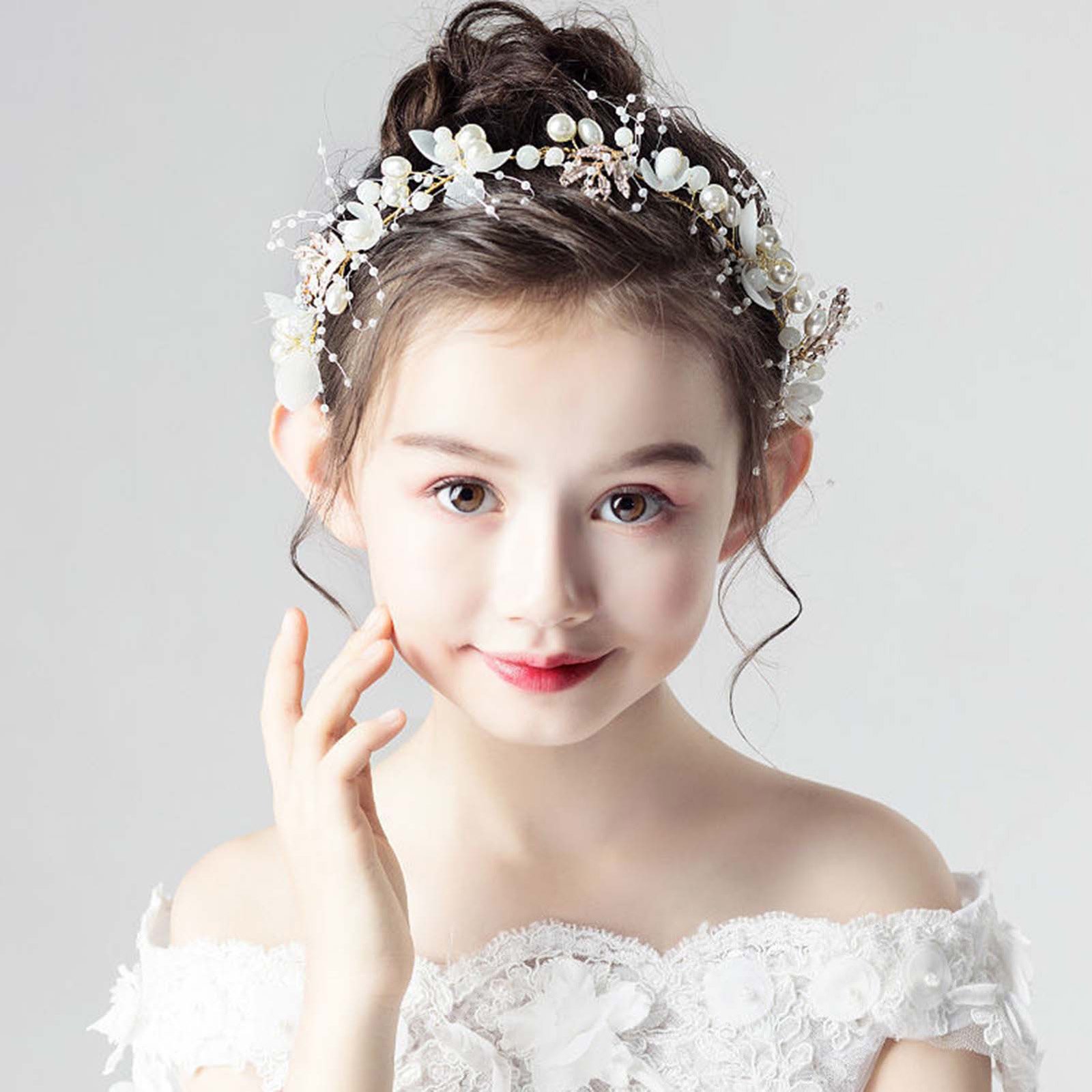 真珠の花のヘッドバンドブライダルウェディングヘアアクセサリー - Wedding Arch Flower のレビューと価格