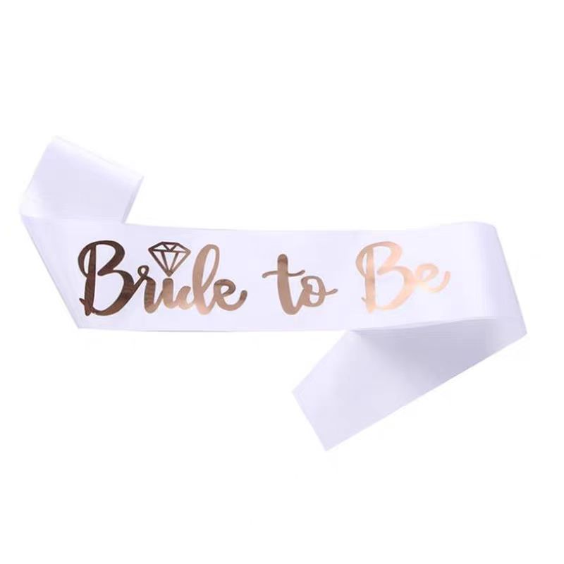 結婚披露宴用のサテンサッシ,ブライダルシャワー用品,ピンクゴ - Bride Tribe Sash のレビューと価格