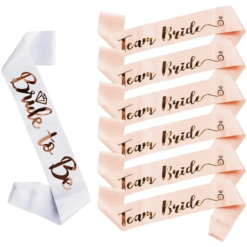 結婚披露宴用のサテンサッシ,ブライダルシャワー用品,ピンクゴ - Bride Tribe Sash のレビューと価格