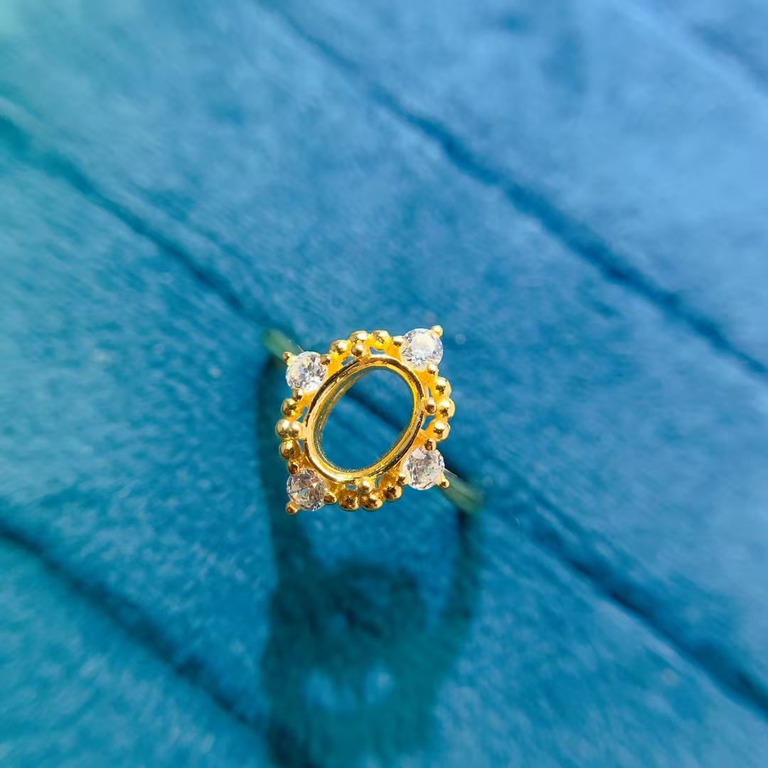 18K ゴールドメッキ婚約指輪セッティング 6 ミリメートル - Supplier Wedding のレビューと価格