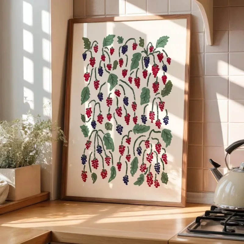 フレームなしのキャンバス絵画、ミニマリストな静物画、抽象的な - Flower Girl Basket のレビューと価格