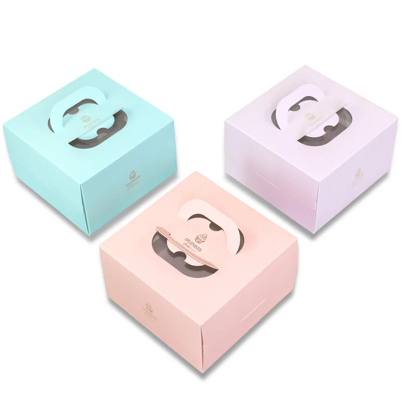 5個入り 8インチ ケーキボックス 窓付きハンドル クラフト - Supplier Wedding のレビューと価格