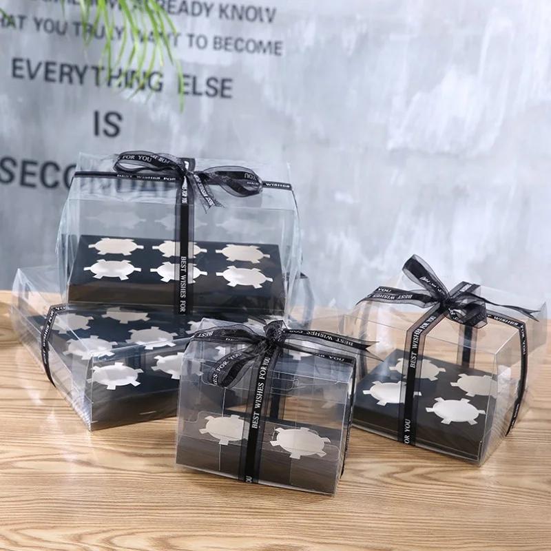 透明PET製ケーキ包装箱。2個、4個、6個、12個入り。カッ - Wedding Cake Supply のレビューと価格