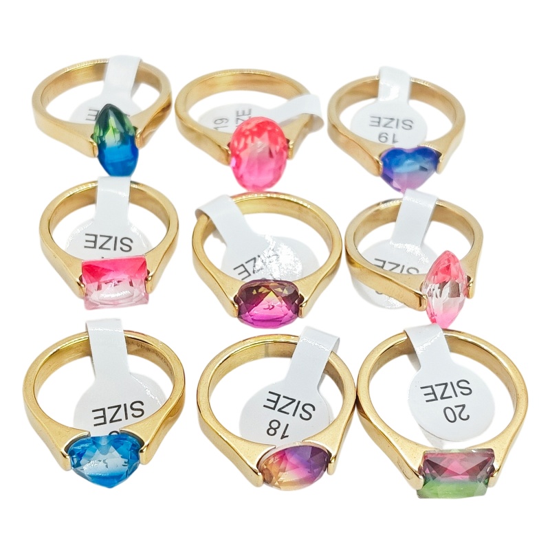 卸売12個入りグラデーションジルコンマルチカットソリティアス - Wedding Supply In Bulk のレビューと価格