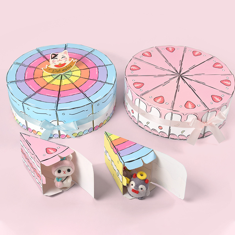 三角形のケーキ型紙製ギフトボックス。クリエイティブなキャンデ - Wedding Cake Supply のレビューと価格