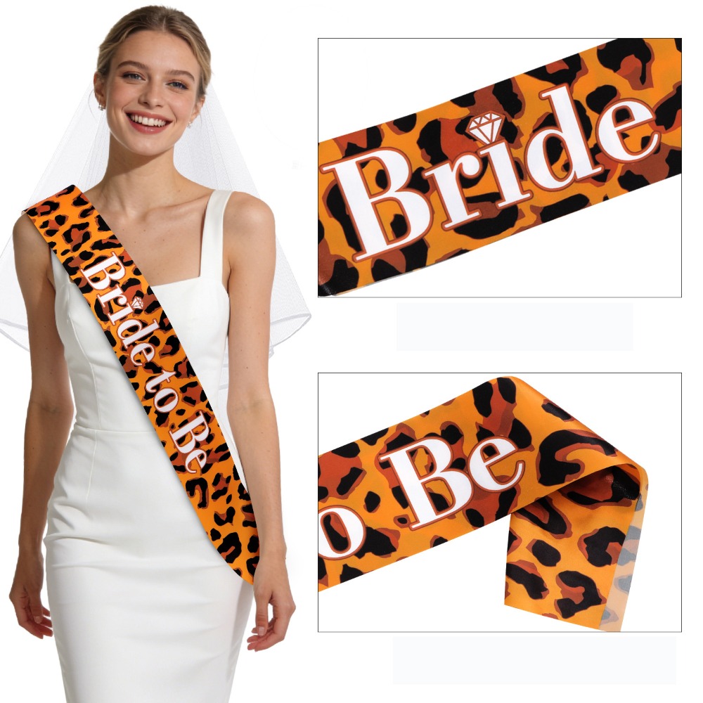 1 ピース花嫁サッシュ ヒョウ柄ギフト 女の子向け 独身最後 - Bride Tribe Sash のレビューと価格