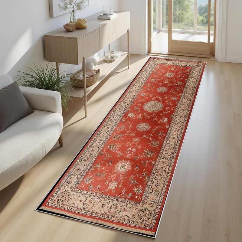オリエンタルホワイトタイガーランナーラグ伝統的なアジアの雲と - Aisle Runner White のレビューと価格