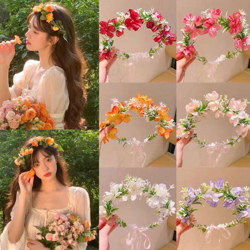 フラワーリースヘッドバンド ガールズ ボヘミアンガーランド  - Wedding Arch Flower のレビューと価格