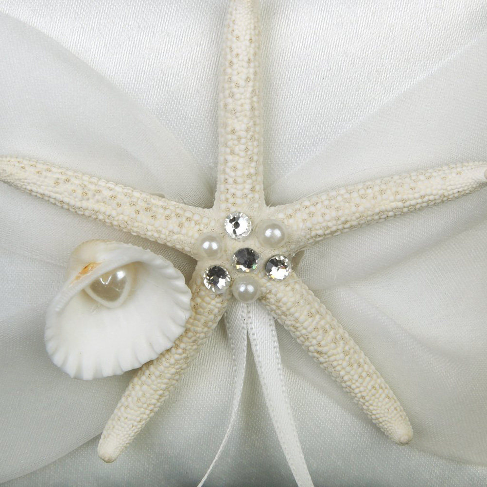 ウェディングリングベアラー用ピロー、ビーチ用、10x10cm - Ring Bearer Pillow のレビューと価格