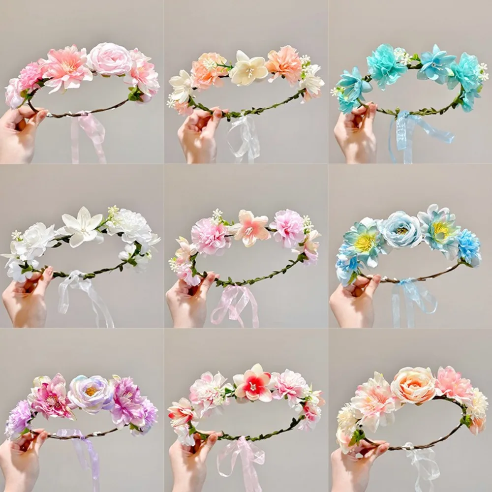 魅力的な造花の妖精の花冠、花嫁のウェディングヘッドピース、リ - Wedding Arch Flower のレビューと価格