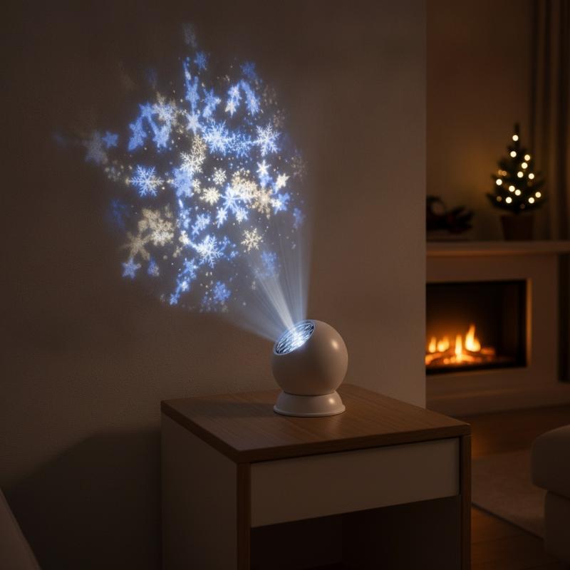 クリスマススノーフレークLEDプロジェクターランプ 360度 - Wedding Led のレビューと価格