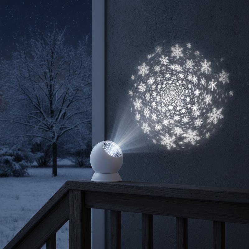 クリスマススノーフレークLEDプロジェクターランプ 360度 - Wedding Led のレビューと価格