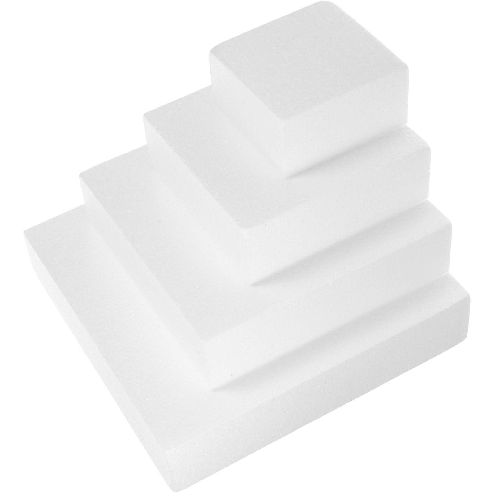 4個入りフォームケーキダミー、立方体、白、再利用可能、デコレ - Wedding Cake Supply のレビューと価格